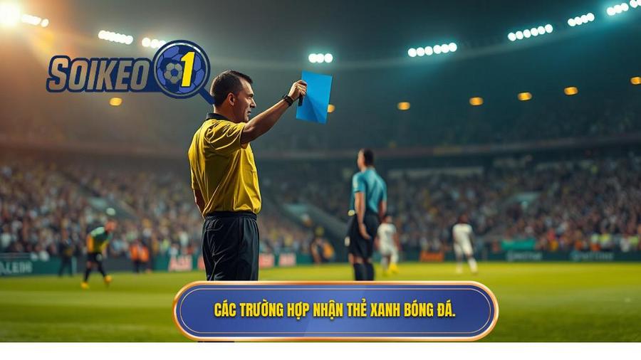 3. Các trường hợp nhận thẻ xanh bóng đá.